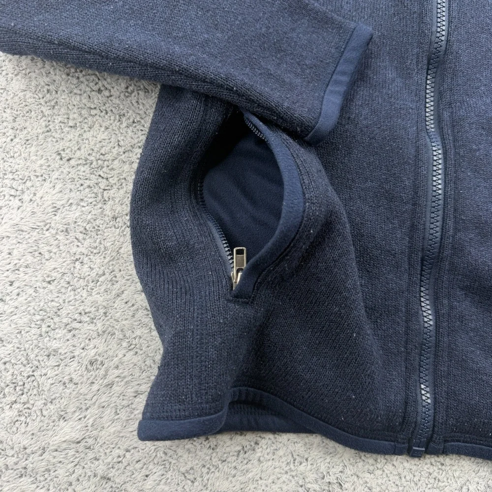 Patagonia Better Sweater Jacket Boys Medium 10 Navy Blue Zip Pockets Fleece Cozy